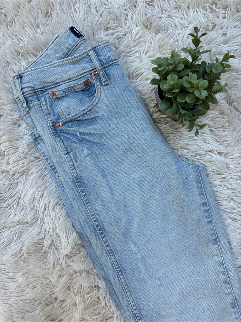 Gap High-Rise Vintage Slim Jeans 💗 Light Blue - Picture 9 of 12